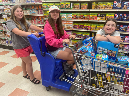 girl scouts food drive for neighbors in need